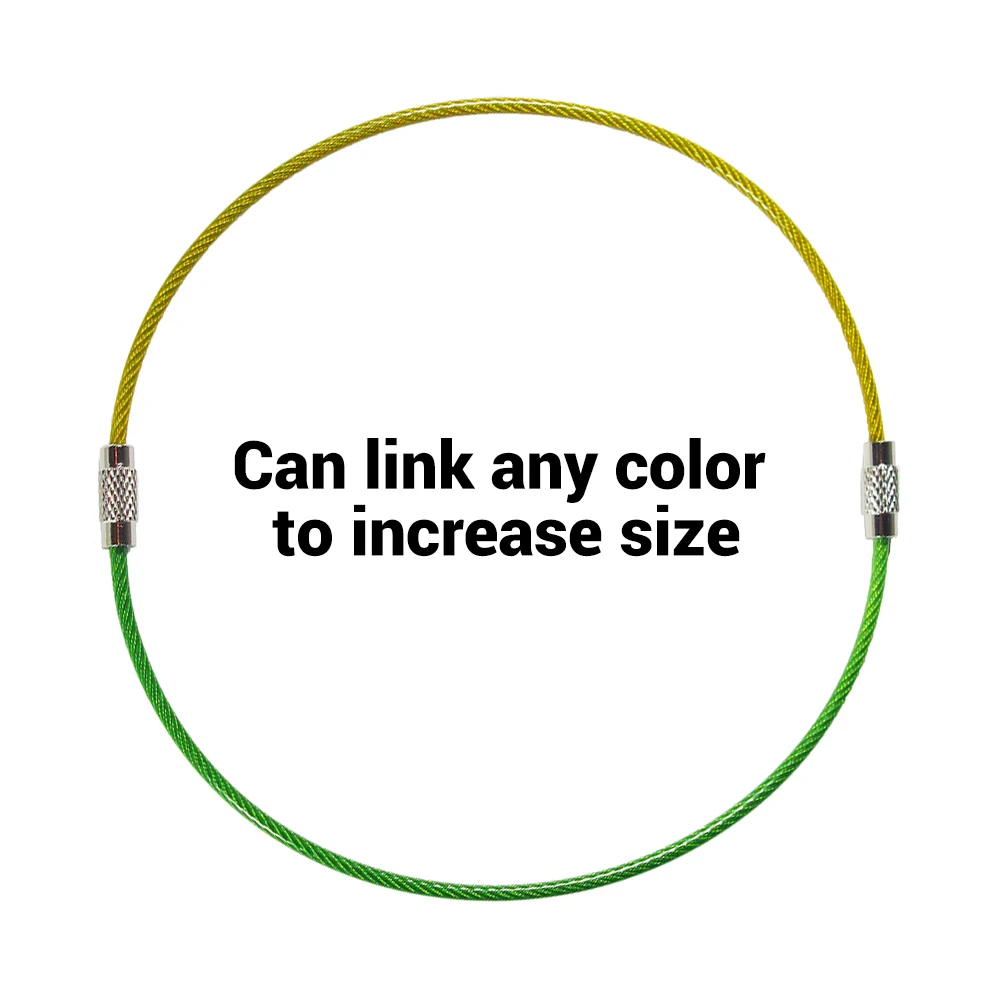 Брелок для ключей 5-10 шт. 2 мм из стальной проволоки с ПВХ покрытием ярлыки багажа