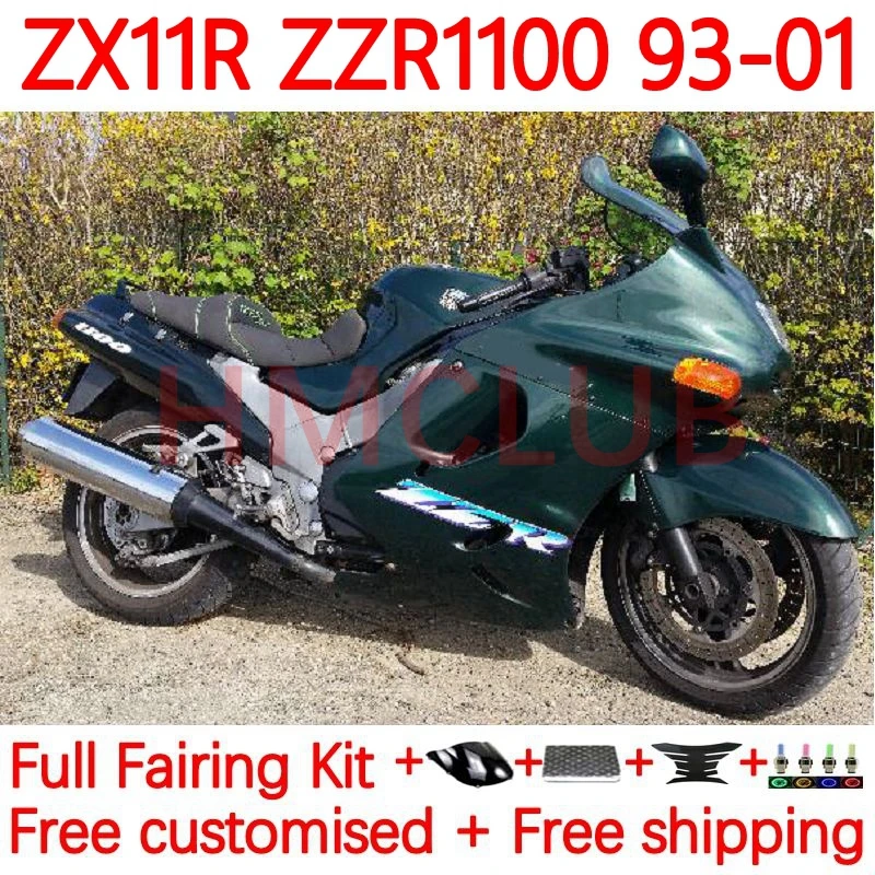 

Наклейки для KAWASAKI NINJA ZZR1100 ZX 11R ZX11 R ZX11R 93 94 95 96 97 ZZR 1100 1998 1999 2000 73No. 2001 темно-зеленые