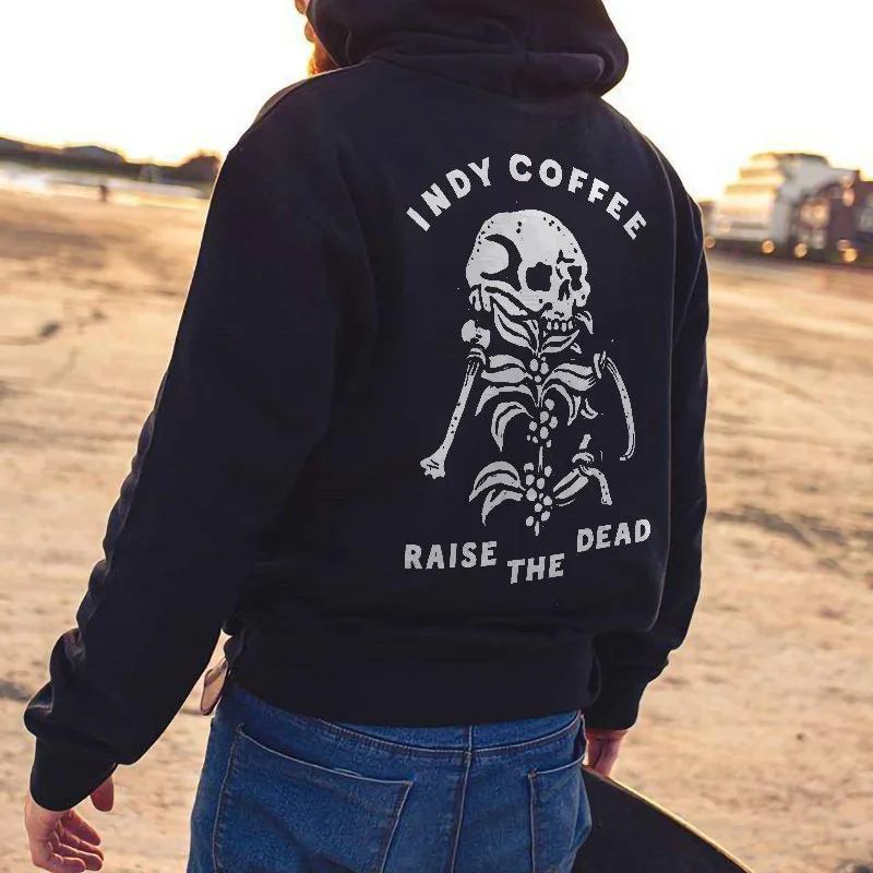 

2022 Fashion New Dark Department Skull Man Letter Pattern Print Harajuku Gothic Style Trend Street Men's Hoodie