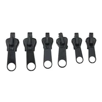 6pcs zipper repair kit universal instant zipper fixer with metal slide 3 different zipper sizes for repairing coats jackets