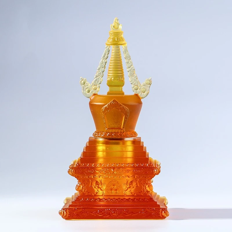 Счастливая цветная глазурь ступа буддийская утварь сундук с сокровищами