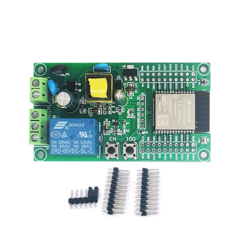 

AC Powered ESP32 Wifi Bluetooth Ble Single Relay Module ESP32 Development Board I/O Port UART Program Downloadport