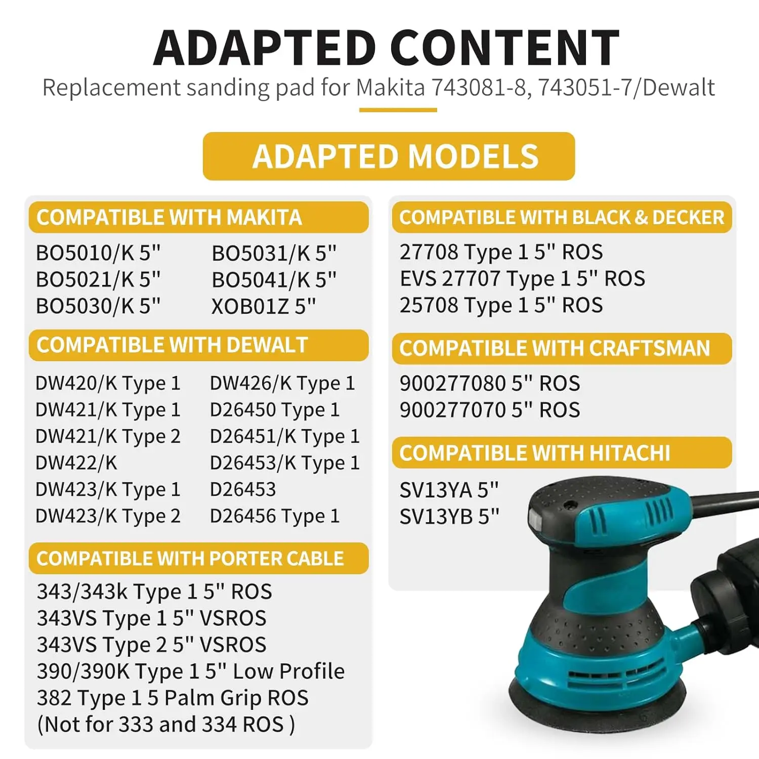Основа с 8 отверстиями прокладка подставка подшипника для замены орбитальной