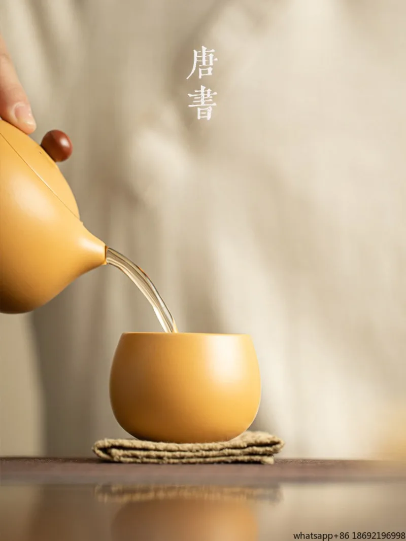 Желтая чашка Дуань Ни из фиолетового песка для мастера, для домашнего дегустационного чаепития, индивидуальная специальная чашка для одного человека, набор для кунг-фу, фиолетовый (art.: 3920d9664cc37) - 3920d9664cc37