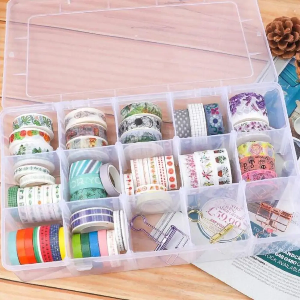 

2pcs/set 15 Grid Plastic Organizer Storage Container Jewelry Box Adjustable Dividers Beads DIY Crafts Jewelry Fishing Tackles