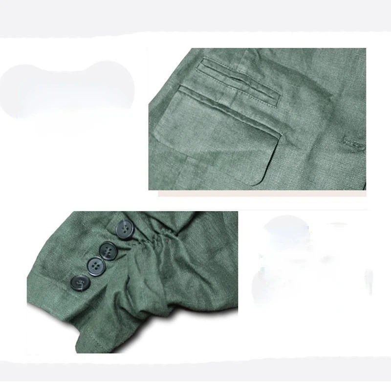 New Vintage Cotton Blazer Women Spring Summer Coat Seventh Sleeve Thin Jacket Korean Fashion Tops Business Office Ladies Suit