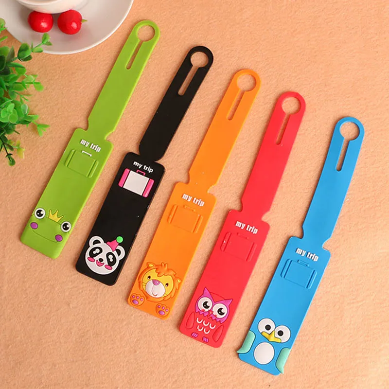 

Small Cute Exquisite Colorful Animal Frog/Owl/Panda/Penguin/Lion Shaped Travelling Trip Luggage Tags For Suitcase Boarding Pass