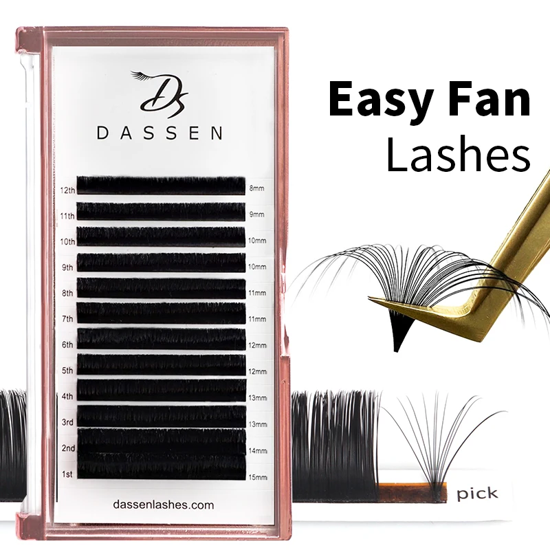 

Easy Fanning Volume Eyelashes Extension Auto Flowering Rapid Blooming Fans Lash Lashes High Quality Supplier Natural