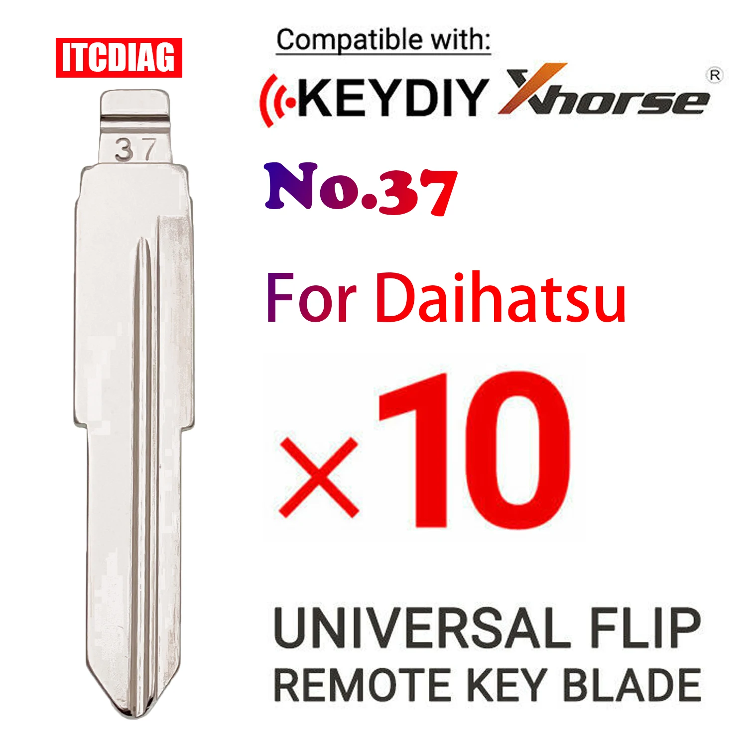 

10Pcs/Lot Metal Blank Uncut Flip KD Remote Key Blade Type #37 for DAIHATSU Xenia Faw DLX