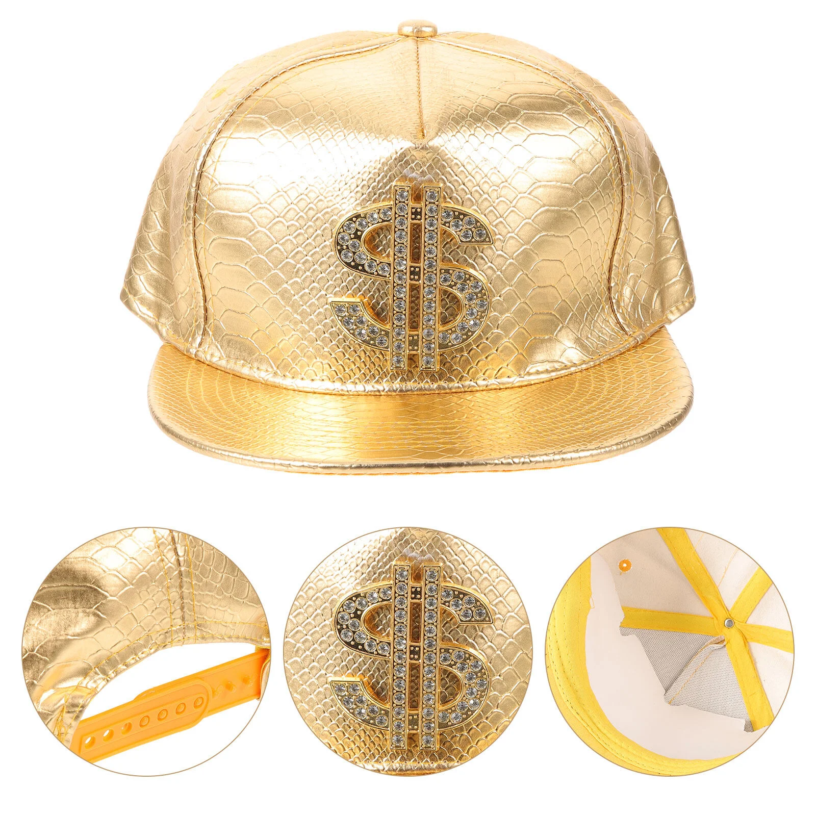 

Decorate Baseball Caps Women Sun Protection Flat Brimmed Hat Hip Hop US Dollar Symbol