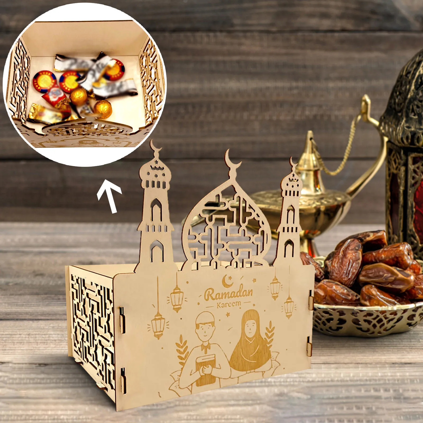 Рамадан деревянный Ид аль-фитинг искусство своими руками головоломка подарки
