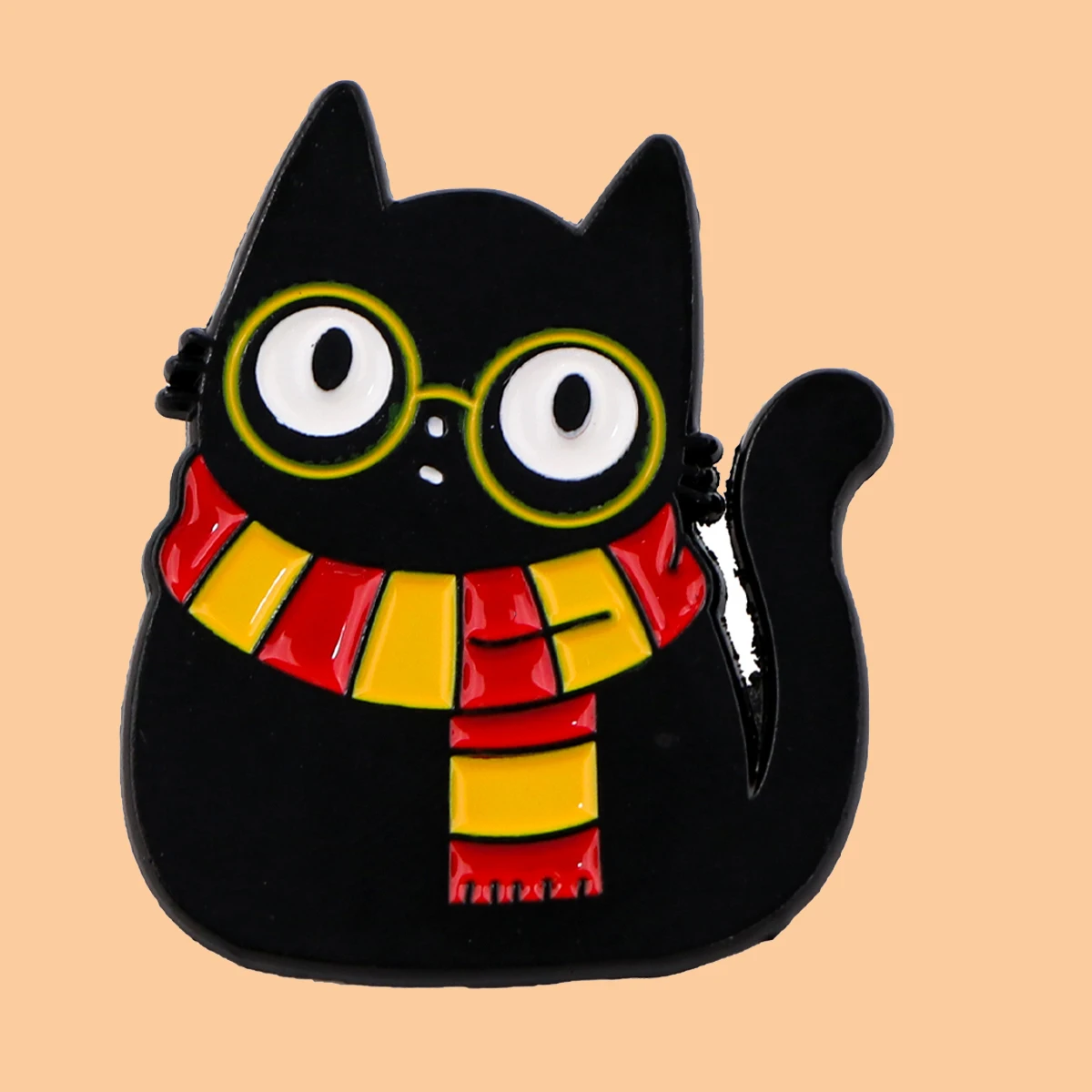 Эмалевые значки с черным котенком XMYLORT