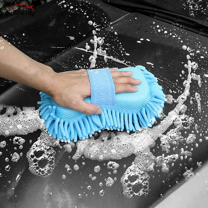 

Car Cleaning Brush Cleaner Tools Microfiber Super Clean Car Windows Blue Brown Orange Cleaning Sponge Product Cloth