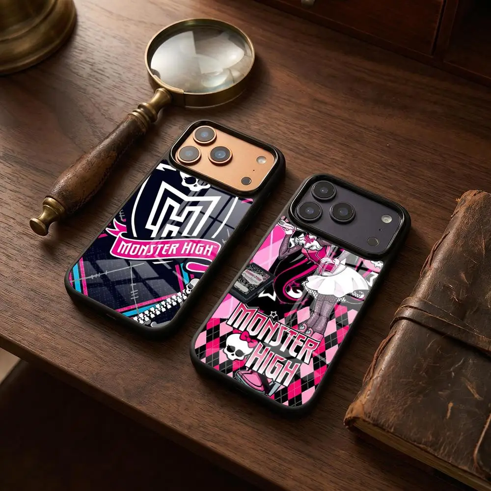 Фото Чехол для телефона M-Monsters Cartoon High из силикона и поликарбоната (PC+TPU) для iPhone 17 16 14 11 12 15 13 Pro Max 8 7 6 Plus X SE XR, жесткий чехол. №1
