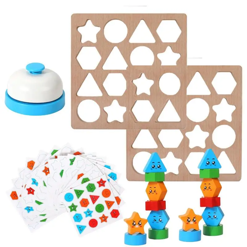 

Block Puzzle Game Expressions Matching Game Christmas Gift Educational Toy Wood Cube Game Gift For Girls Boys Kids Toddlers