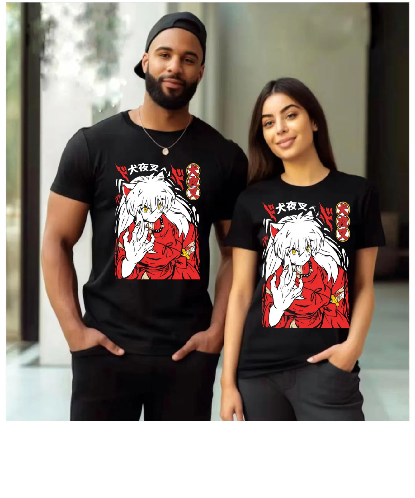 Футболка Inuyasha Sesshomaru красная луна Ину Яша кавайная аниме футболка все размеры