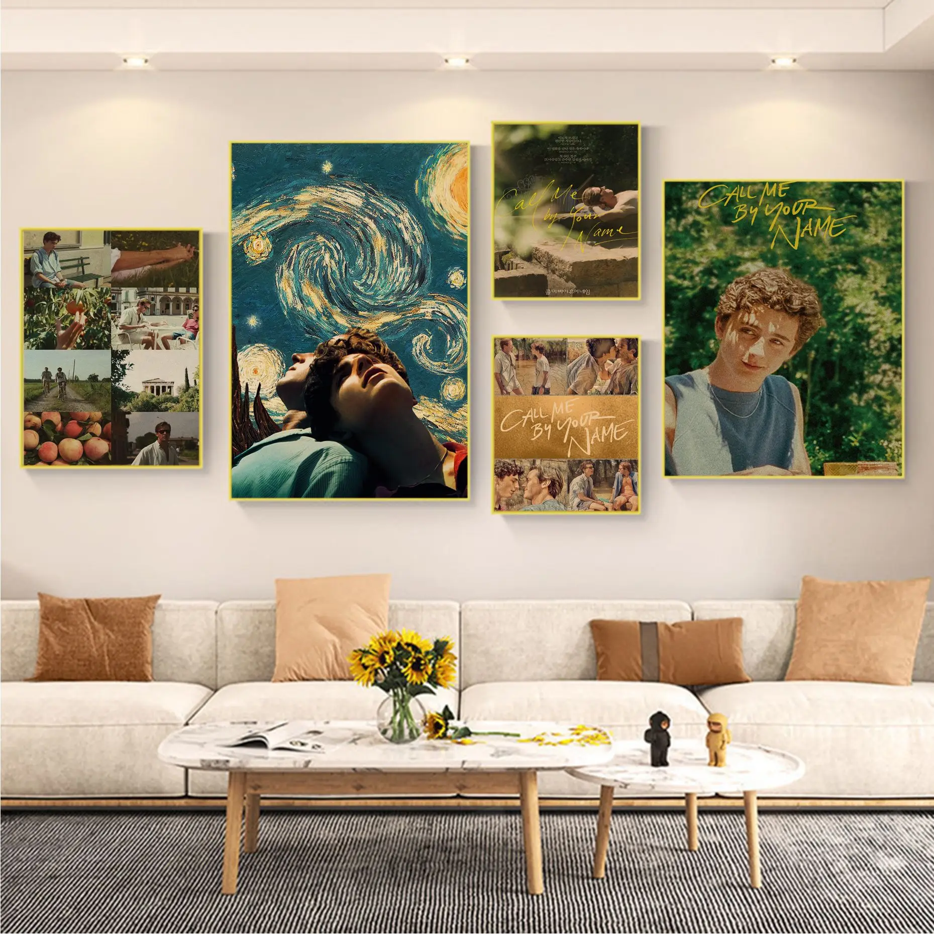 

Call Me by Your Name Classic Vintage Posters Retro Kraft Paper Sticker DIY Room Bar Cafe Posters Wall Stickers