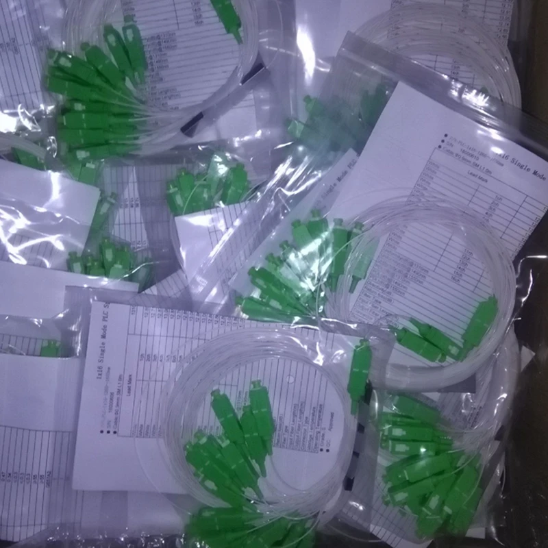 10 шт./лот 1X2 1X4 1X8 1X16 1X32 PLC SC/APC SM 0 9 мм стальная трубка ПВХ 1 м FTTH волоконно-оптический