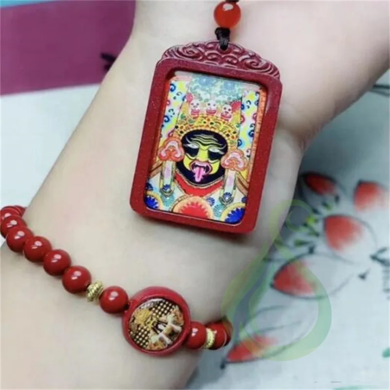 Подвеска Cinnabar Thangka Zachilam с фиолетовым золотым песком