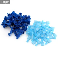 100pcs t tap insulated electrical cable connectors quick splice wire terminal spade crimp connector for home improvement