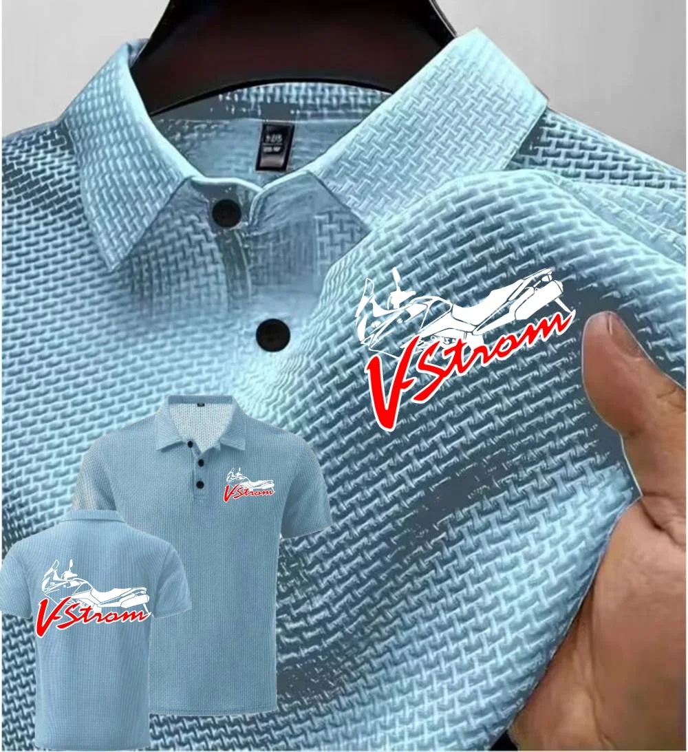 Новые мужские рубашки-поло мотоциклетная футболка V-Strom DL 650 логотип
