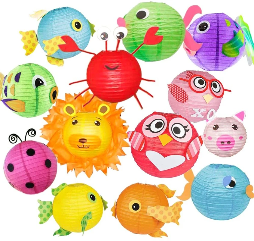 30 шт. подвесные бумажные лампочки разных размеров | Дом и сад