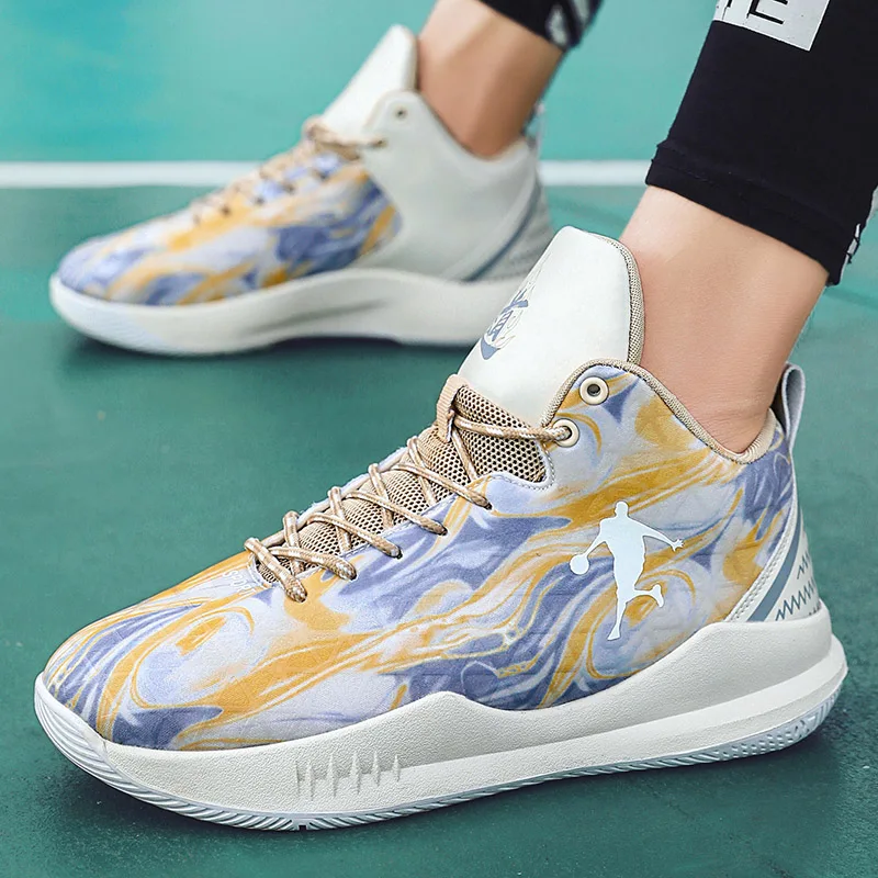 Мужские баскетбольные кроссовки на толстой подошве износостойкие дышащие