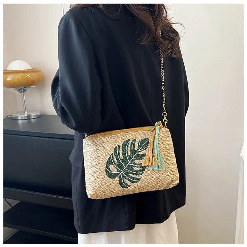 Fashion Luggage & Bags Women's Handbags Shoulder Simple Small Fresh Straw Summer Beach Travel Leisure Mini Bolsa Feminina