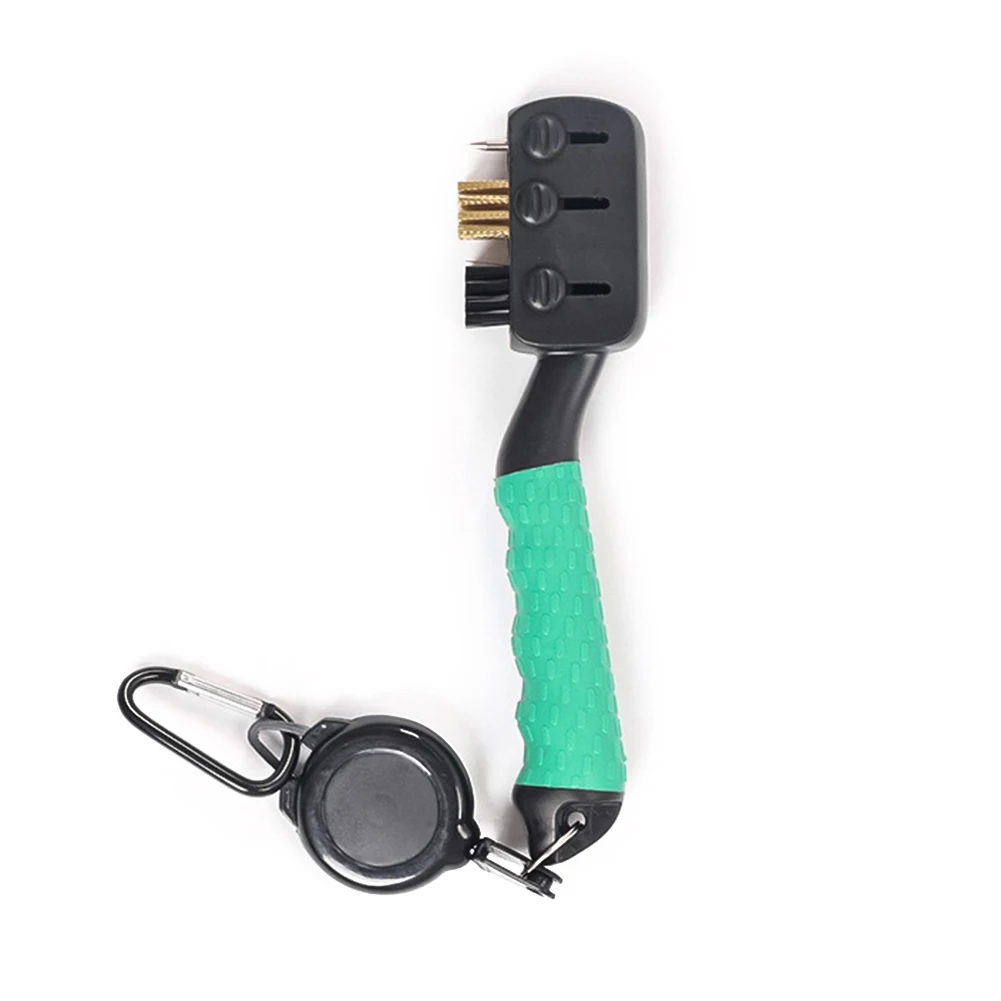 

3 in 1 Multifunctional Golf Club Cleaning Brushes Portable Golf Pole Putter Wedge Ball Groove Cleaner Tools Accessories