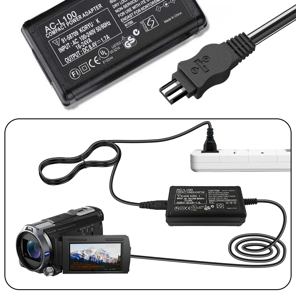 Фото AC-L100C для камеры Sony AC-L10A L10B L15 Адаптер питания NX100 AX2000 MC2500 HXR-NX3 CCD-TRV228 TRV615 PC104 MVC-FD200 HDR-FX7E №4