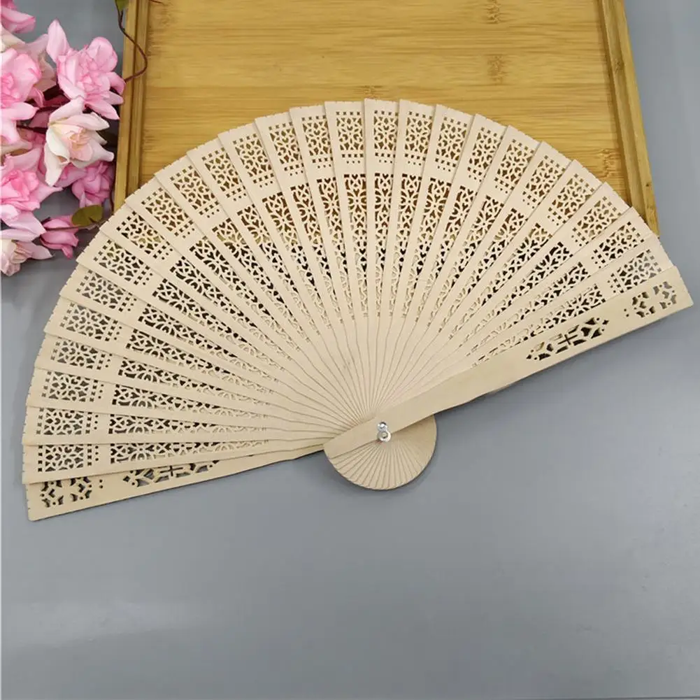 

6pcs Sandalwood Scented Hand Fan Foldable Wooden Sandalwood Wedding Fan Accessories Handheld Favors Baby Shower Scented G0R2