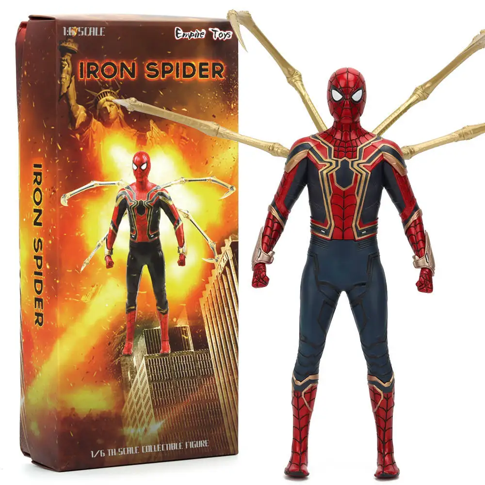 

Crazy Toys Spiderman Home Coming With Suit PVC Statue Sv Action Figure Model Toys Christmas Present Bookshelf Ornament