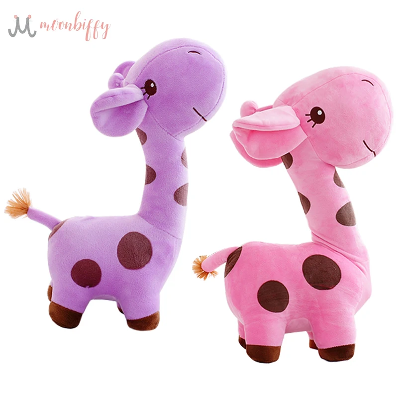 

Cute Plush Giraffe Toy Pendant Soft Deer Stuffed Cartoon Animals 18cm Doll Baby Kids Toys Christmas Birthday Colorful Gifts