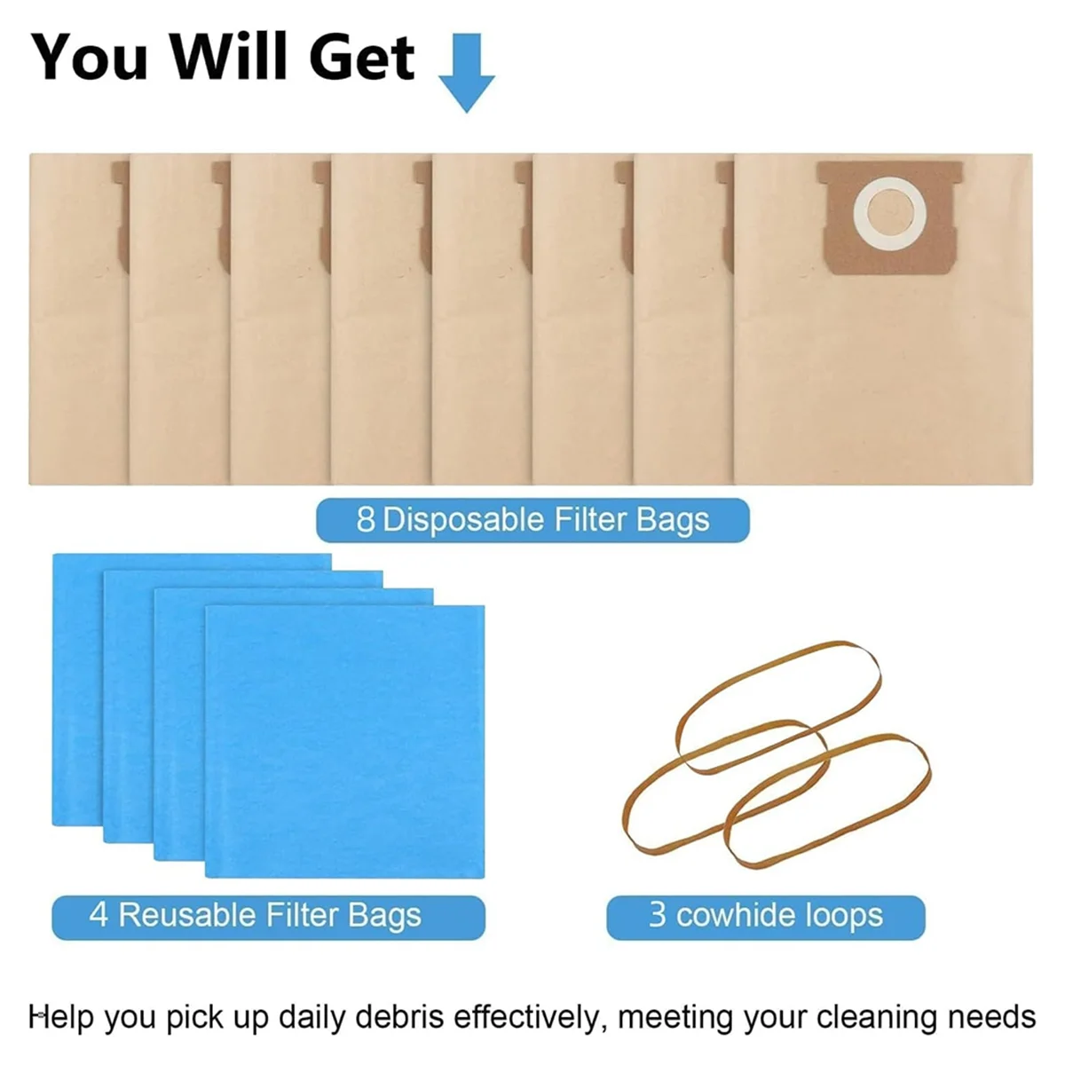 19-3100 мешков подходят для пылесоса Stanley Shop Vac 5-6 галлонов/Gal влажной и сухой уборки