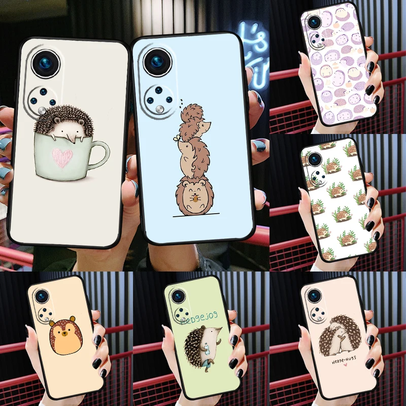 

Чехол Kawaii Hedgehog для Huawei Honor Magic 5 Lite X7 X8 X9a 50 70 P20 P40 P30 Pro P Smart Nova 9 5T, чехол