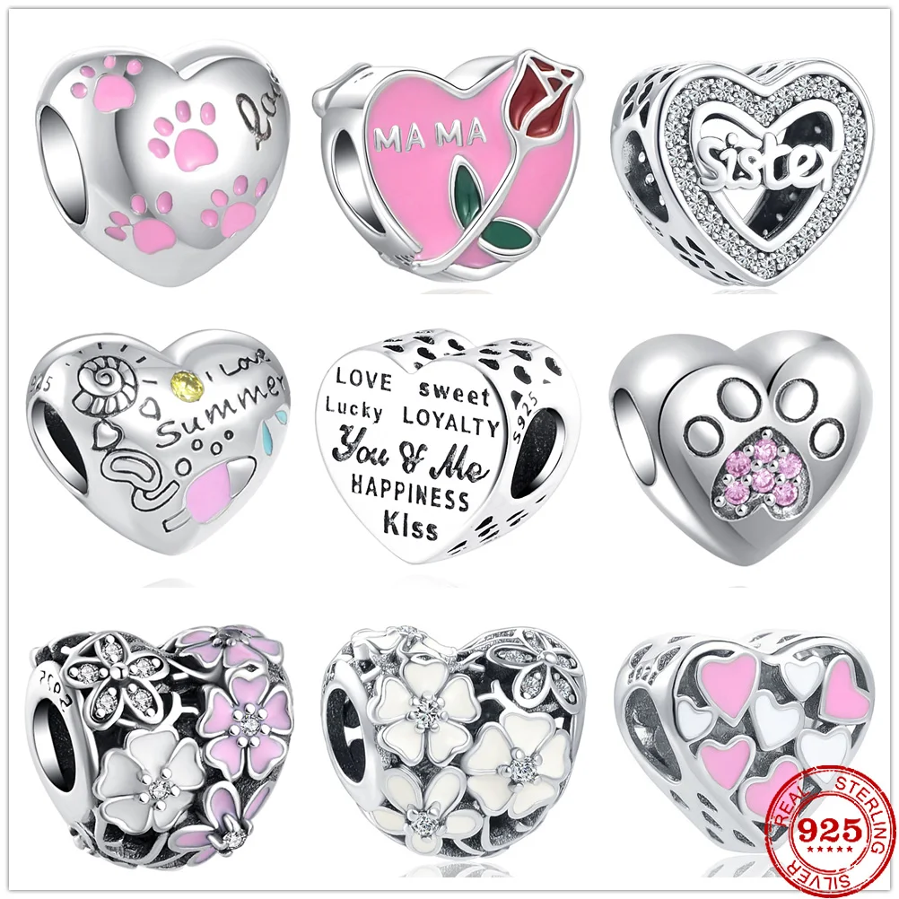 Бусина-Шарм Цветы из серебра 925 пробы для браслета Pendant |