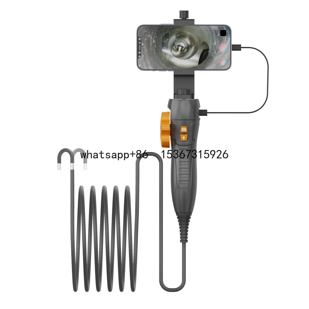 210 ° Двусторонний USB-портативный эндоскоп 6 мм IP67 водонепроницаемая светодиодная