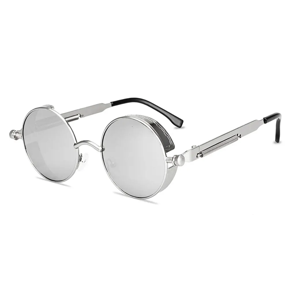 Модные металлические солнцезащитные очки в стиле стимпанк винтажный брендовый