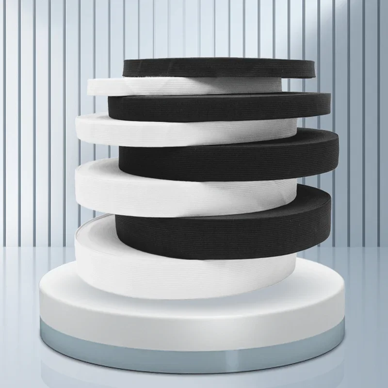 5 метров 15-60 мм белая/черная нейлоновая высокоэластичная катушка вязаные