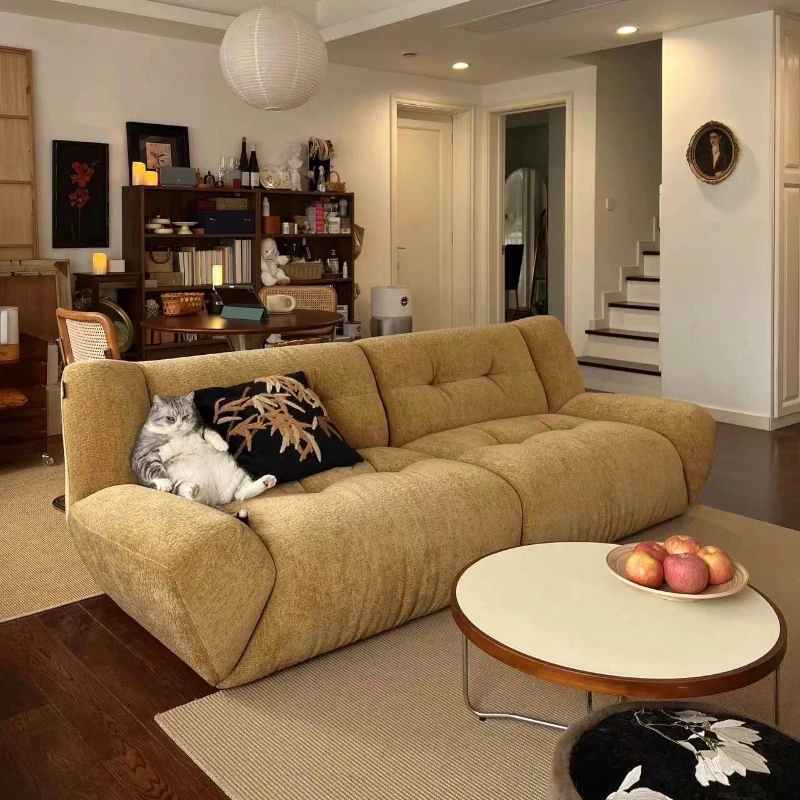 Роскошный простой диван дизайнерский для квартиры облачный тканевый эластичный