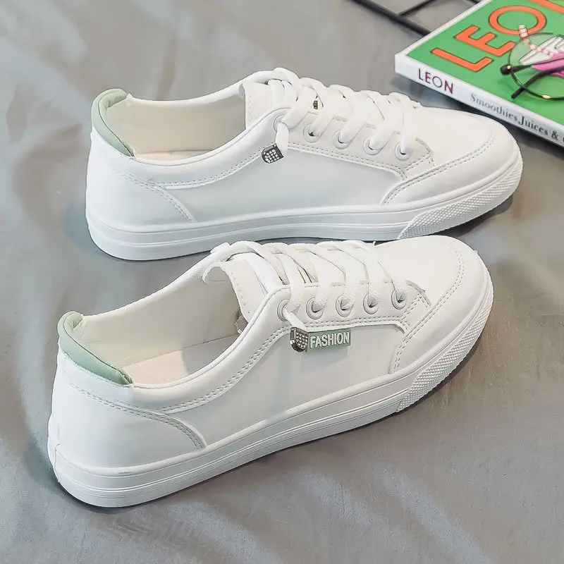 

2022 New Women's Vulcanize Shoes Fashion Sneakers Sprng Autumn Breathable Flats Solid Color Casual White Shoes Zapatos De Mujer