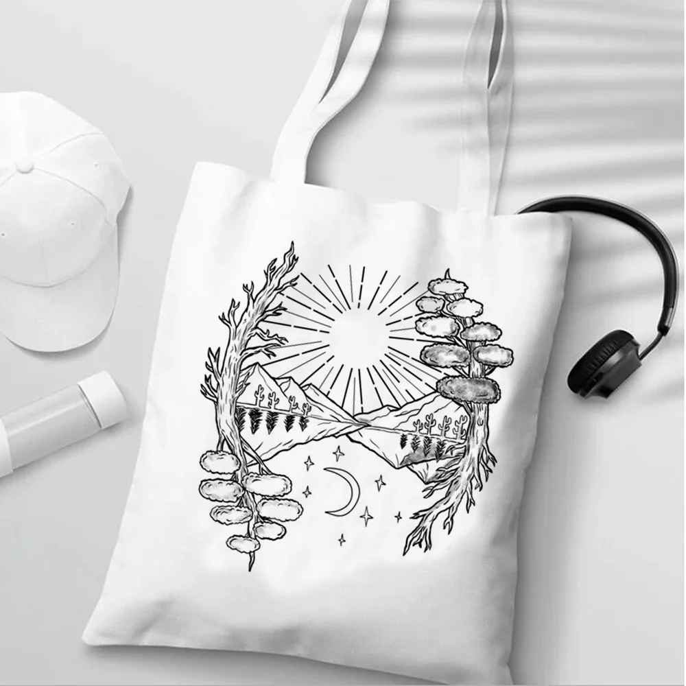 

The moon shopping bag bolsas de tela eco cotton handbag shopper jute bag bag foldable reusable sac cabas fabric sac toile