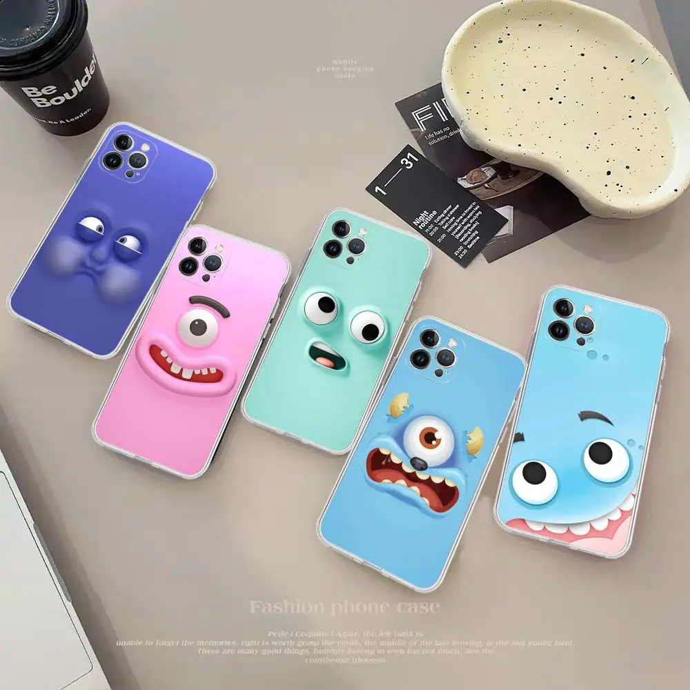 

Funny Face Phone Case For iPhone 15 14 13 12 Mini 11 Pro XS Max X XR SE 6 7 8 Plus Soft Silicone Cover