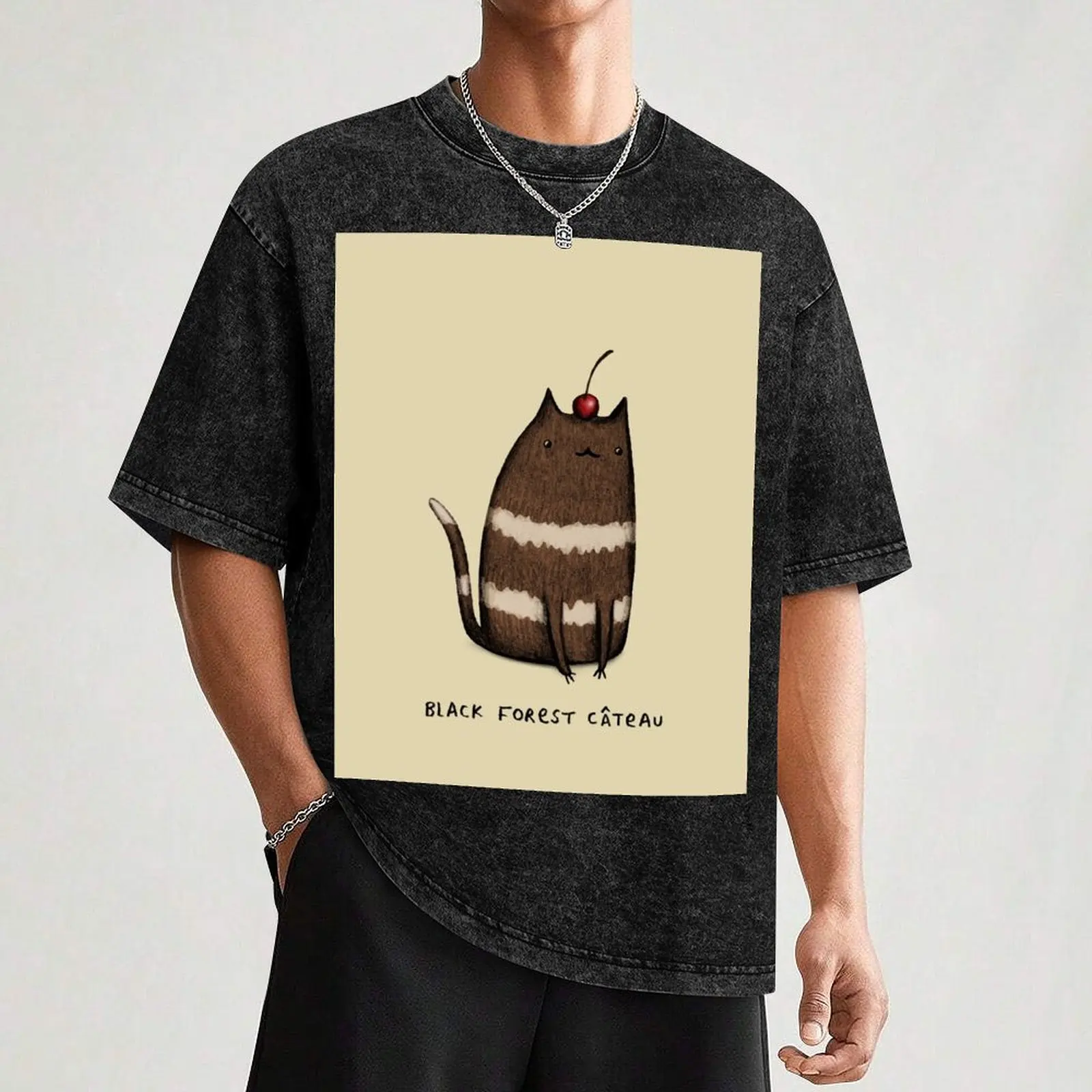 Футболка Black Forest Cateau футболки с рисунком таможенный дизайн футболка для мужчин в