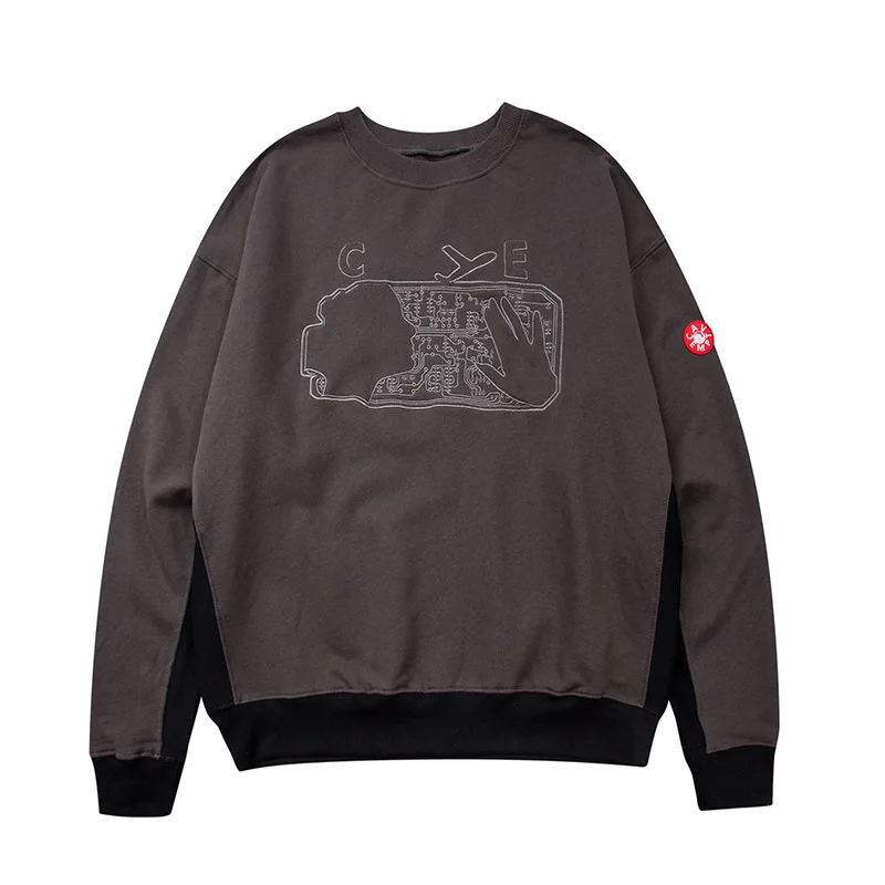 

Толстовка с капюшоном CAVEMPT C.E для мужчин и женщин, 1:1, свитер с рисунком в стиле пэчворк, пуловер с капюшоном CAVEMPT C.E