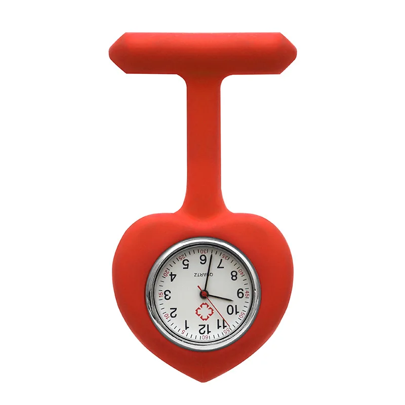 silicone heart shaped nurse student watches for doctors gift Wholesale Nurse watch customization simple pocket watch
