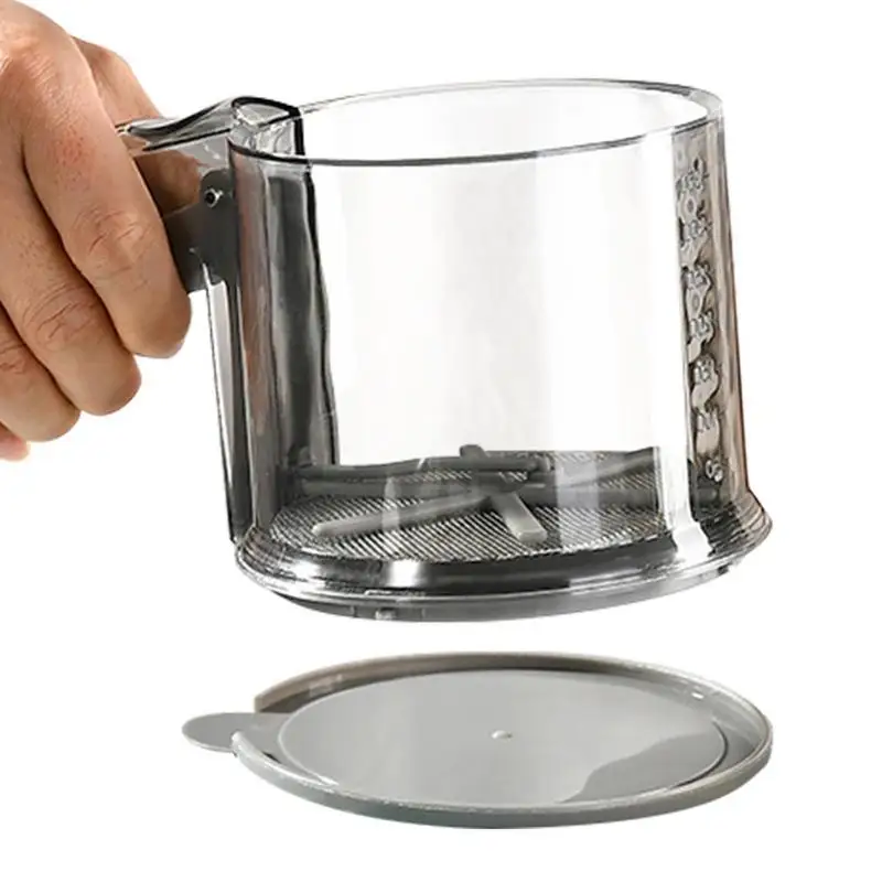 

Kitchen Flour Sifter Handheld Semi Automatic Sifter Mesh Crank Flour And Icing Sugar Filter Sieve Cup Baking Pastry Tool Gadgets