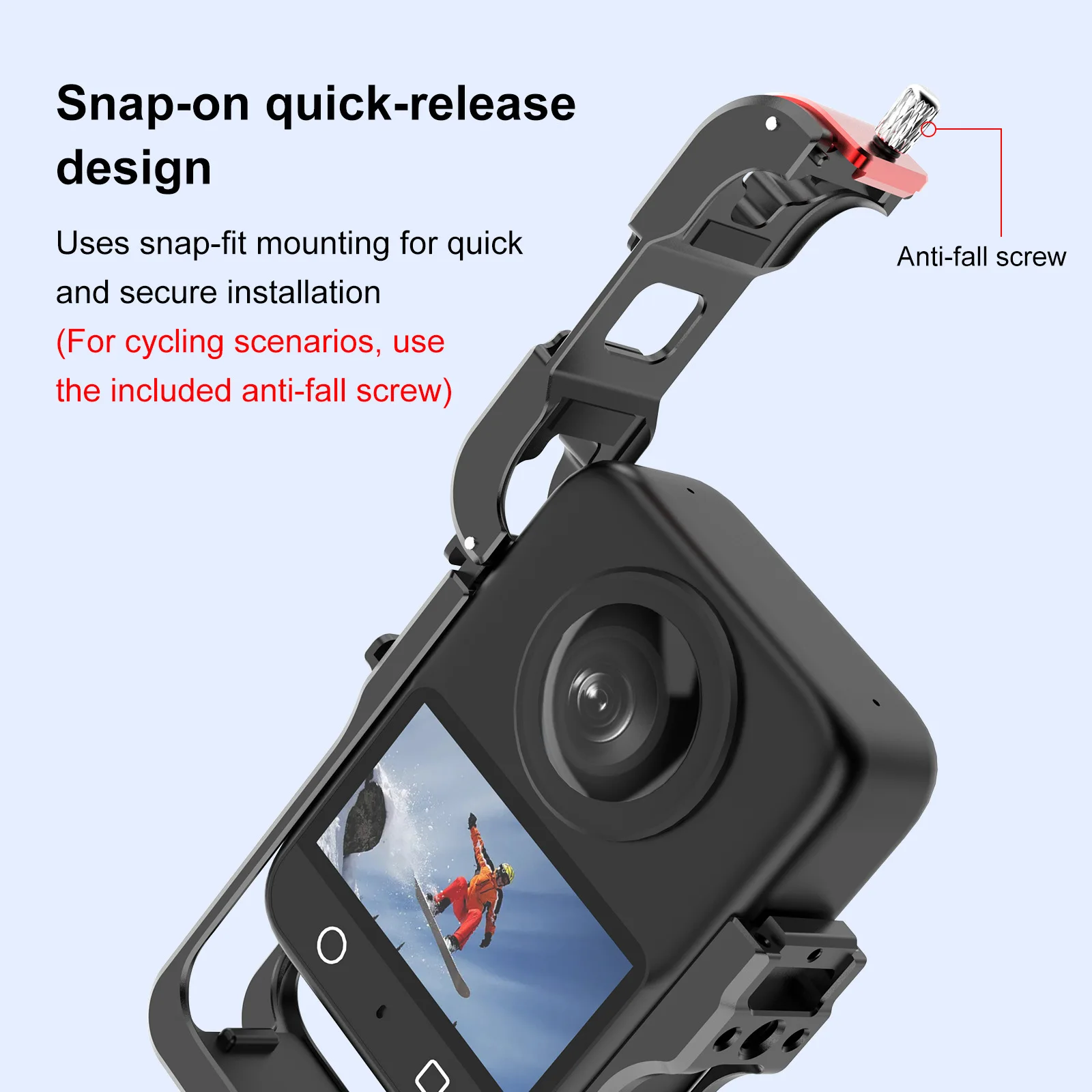Фото Алюминиевый защитный каркас PULUZ для камеры DJI Osmo 360, металлическая защитная рамка, защита от падений, быстросъемный аксессуар для видеосъемки №4