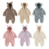 0-2Y Newborn Baby Rompers Spring Autumn Warm Fleece Baby Boys Costume Baby Girls Clothing Animal Overall Baby Outwear Jumpsuits 2