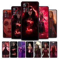 marvel scarlet witch for xiaomi redmi note 10 10s 9 9s 9t 8 8t 7 6 5 pro 5g silicone soft tpu black phone case cover coque shell
